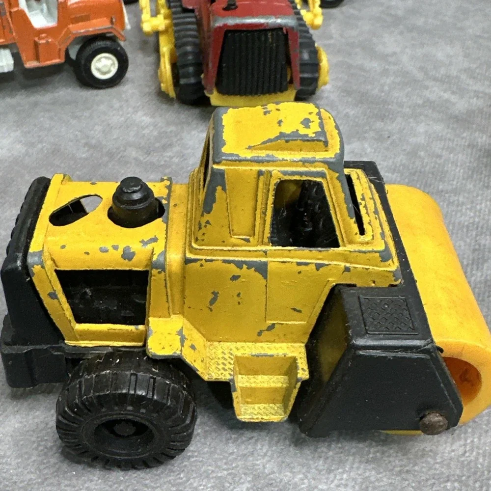 Tootsie Toy Truck Lot Metal Die Cast Chicago Dozer Roller Pick Up Red Green 1970